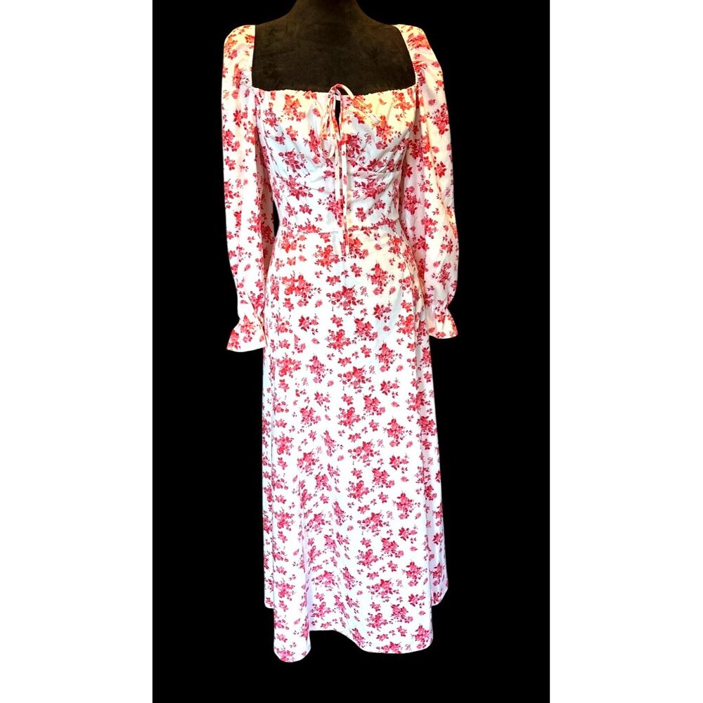 Floral Romantic Feminine Prairie Cottage Maxi Dress XL By Loness Festival Fairy